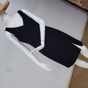 Moda International Classic Little Black Dress with Slit